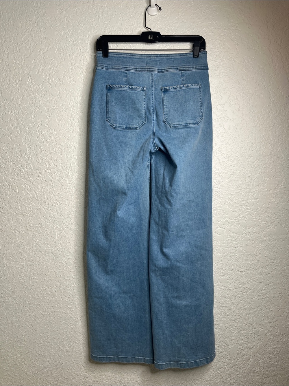 NYDJ Light Wash Wide Leg Front Pocket Denim Jeans Sz 2 - Picture 6 of 7